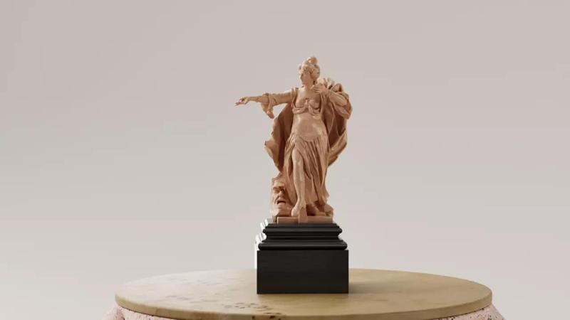 Escultura Melpomene musa griega de la tragedia