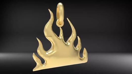 Fire Flame Charm Flamming Necklace Pendant Jewelry