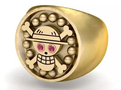 SKULL FACE RING 3D PRINTABLE MODEL