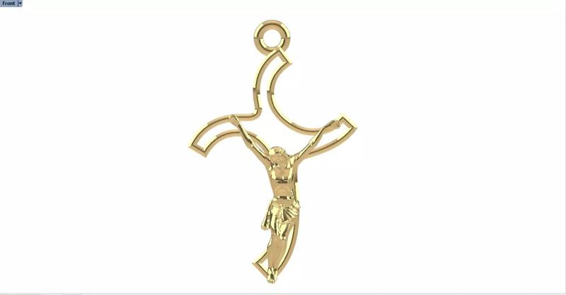 JESUS CROSS GOLD PENDANT