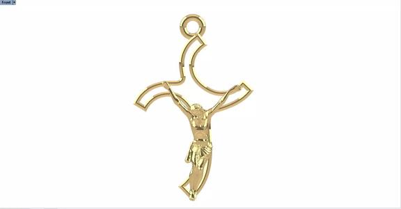 JESUS CROSS GOLD PENDANT
