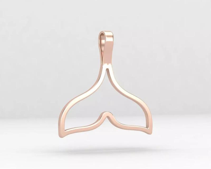 minimal Lightweight whale necklace 114-MW