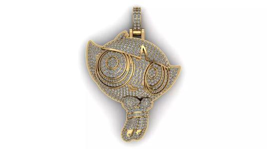 PowerPuff Girl 2 With Diamond Iced Out 2 Inches 3D Model