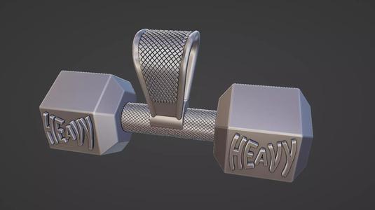 heavy dumbbell weight pendant w bail