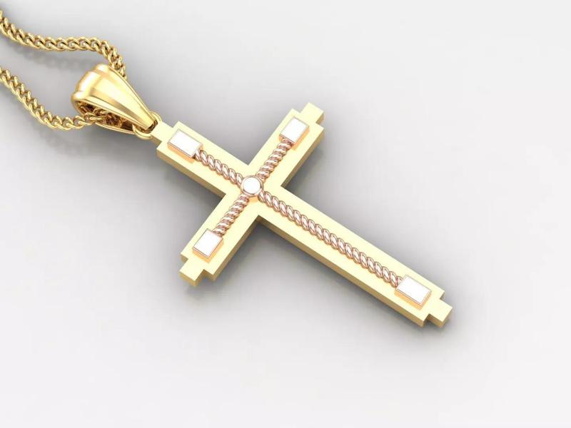 Jesus Christ Cross Pendant Print 4CP064