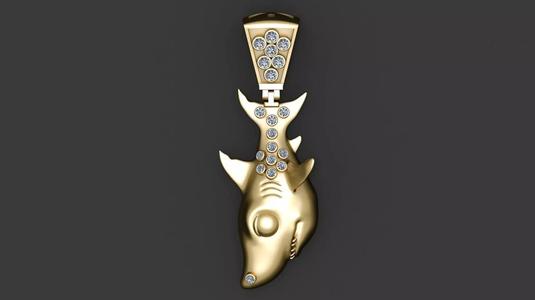 HAMMERHEAD SHARK PENDANT 3D PRINTABLE MODEL