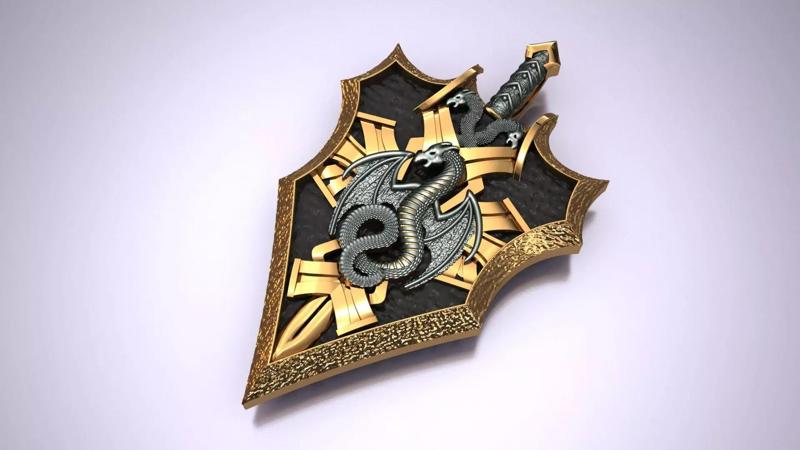 Dragon Pendant jewelry 3D print model