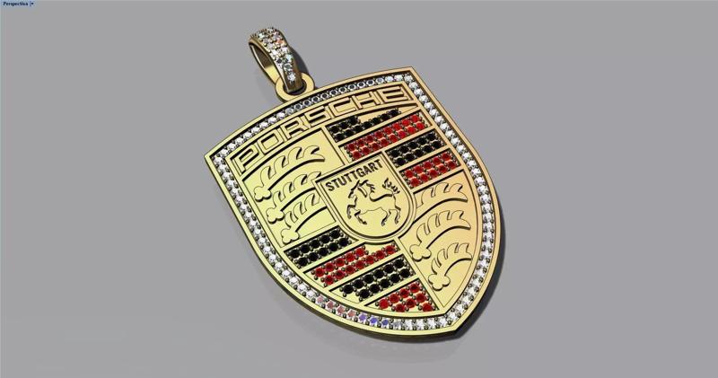 Porsche logo pendant