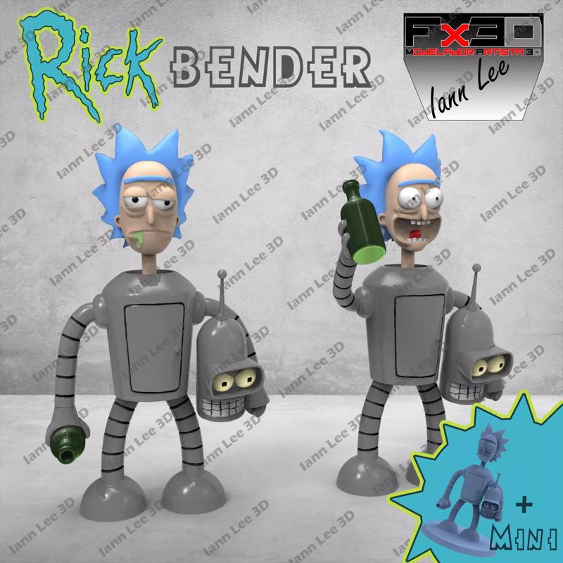 RICK BENDER FUTURAMA MORTY ANIME CERVEZA