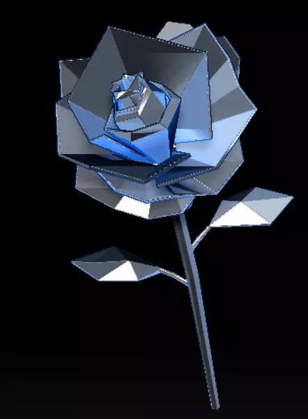 Rose Love LO POLY 3d print model