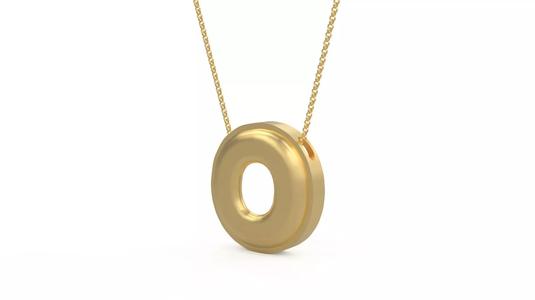 Model 1198 O Initial Letters Charm Balloon 20mm