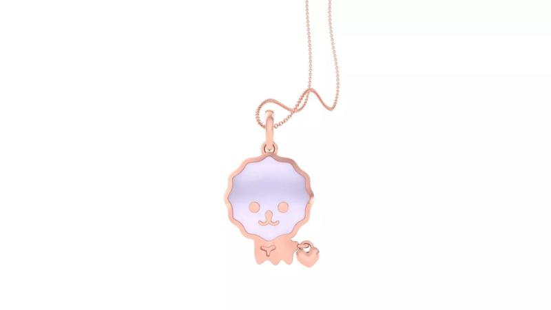 Puppy Dog Heart Light Weight Kids Pendant Necklace Charms 3dm