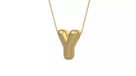 Model 1208 Y Initial Letters Charm Balloon 20mm