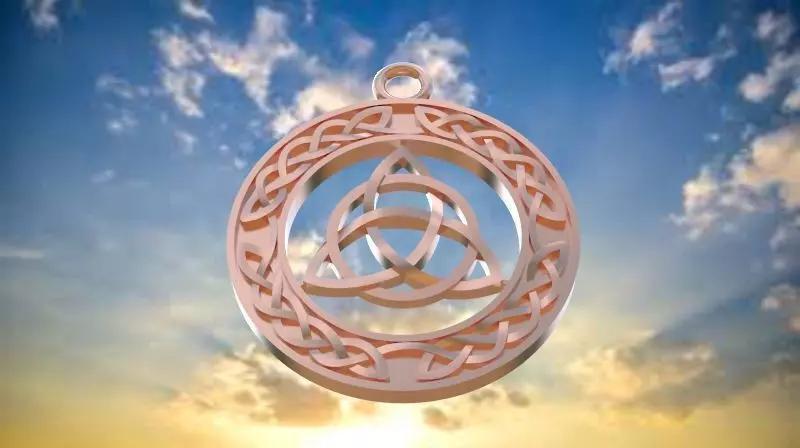 Lot of 2 Triquetra pendants viking symbol 3d models