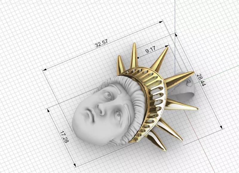 liberty statue pendant 3dmodel