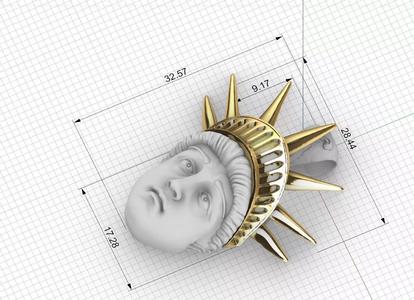 liberty statue pendant 3dmodel