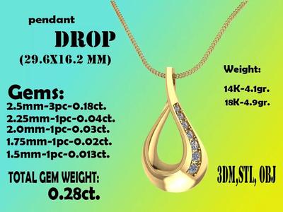 Pendant  Drop 028ct