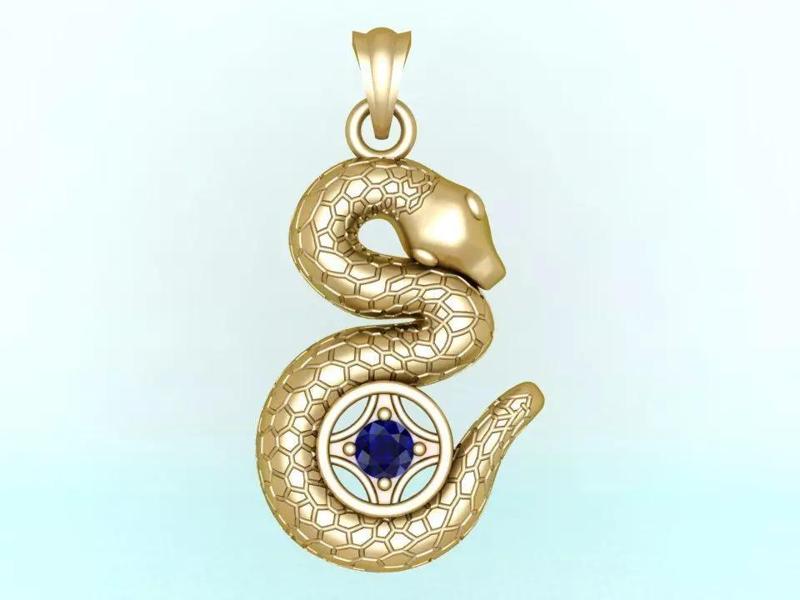 Snake Pendant - Zodiac Pendant - N447