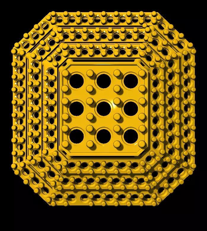 Sidepiece octagon made of legos