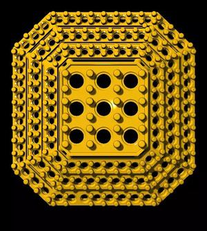 Sidepiece octagon made of legos