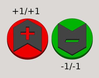 +1/+1 and -1/-1 Counters Magic: The Gathering Chips Plus One Negative One