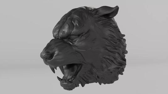 Tiger Face - 3D Printable