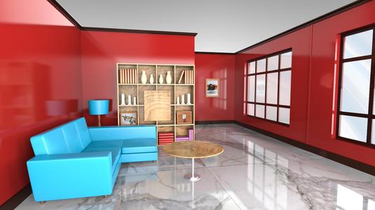 Room Interior Lowpoly Model