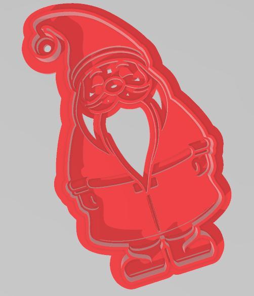 Cute Christmas Santa Cookie Stamp Cutter