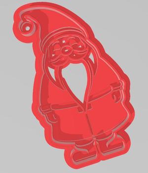 Cute Christmas Santa Cookie Stamp Cutter