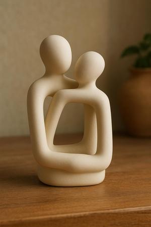 Couple embracing infinity, candleholder