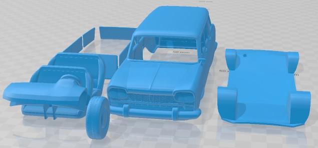 Fiat 2300 Familiare 1963 Printable Car