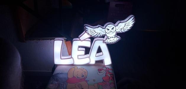 Lea lamp with owls