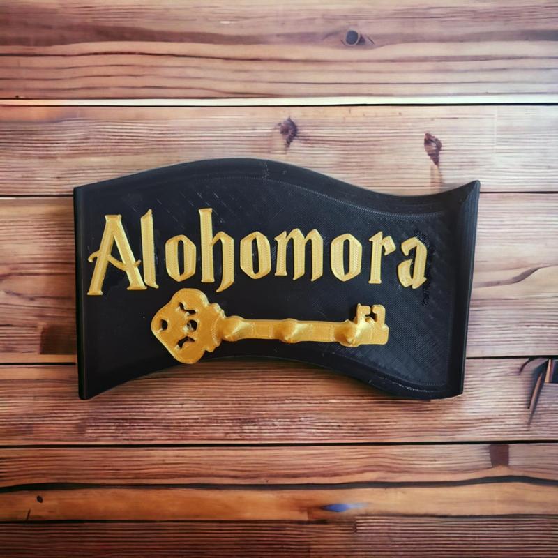 ALOHOMORA harry potter-style key ring