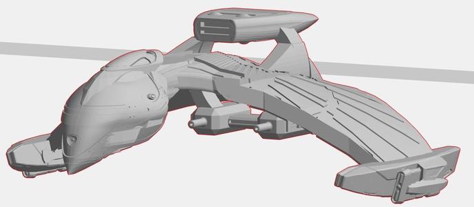 Romulan slayer warbird - star trek spaceship