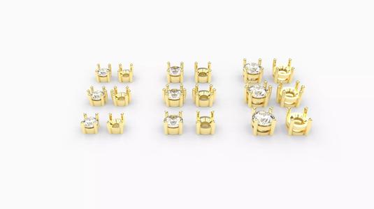 Stone Settings Collection Ready-made  Chatons round