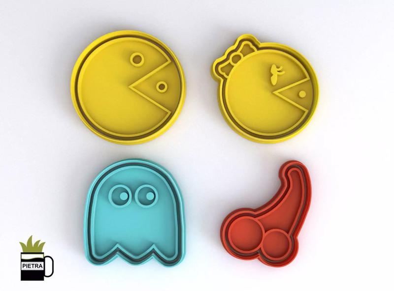 Pacman Molde cortante de galletas fondant impresion 3d Modelo