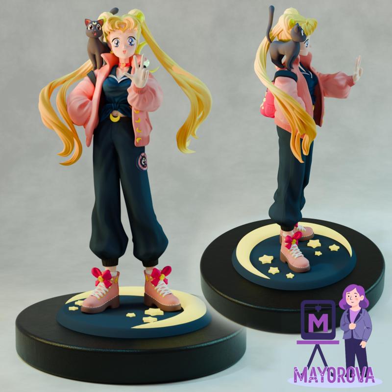 Sailor Moon - Street Style 3D Printable Figurine STL