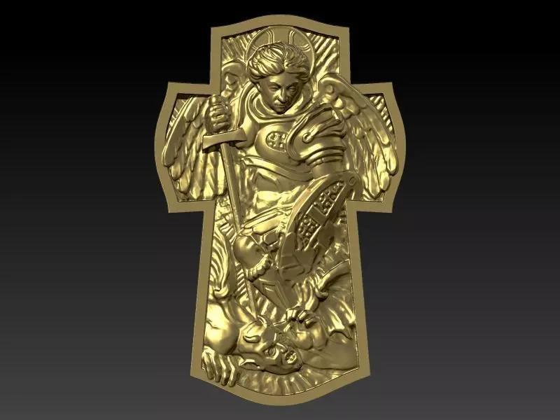 Archangel Michael Medallion Pendant Necklace Charm Jewelry