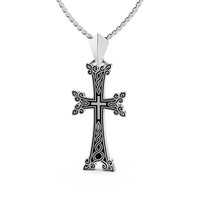 Armenian Black Varnish Cross