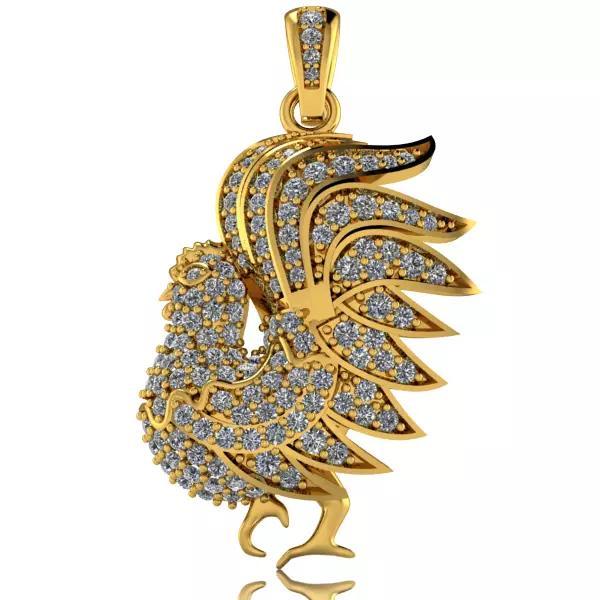 BLING ROOSTER PENDANT