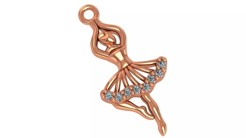Ballet Dancer Charm Pendant