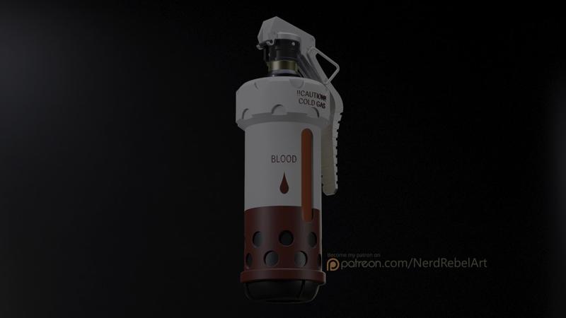 Death Stranding hematic grenade