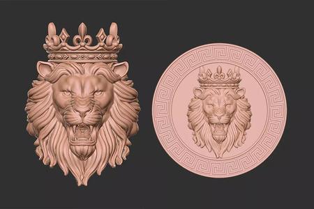 Angry lion crown 3d print model