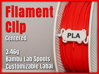 Filament Clip With Tags - Bambu Lab Spools