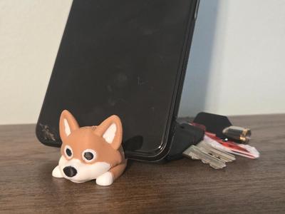 Max, The Corgi Phone Stand Keychain