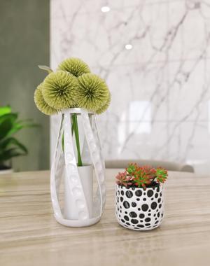 Geometric Vase and Succulent Pot for Modern Interiors