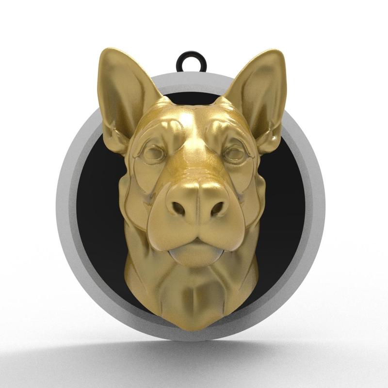 Dog Mask Low Poly Wall Decor