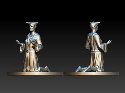 Devout Female Cultist miniatuer for dnd other tabletop games