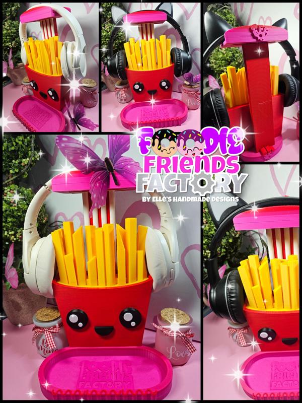 Kawaii Fry Guy Headphone Stand & Desk Organizer (PERSONAL USE ONLY)