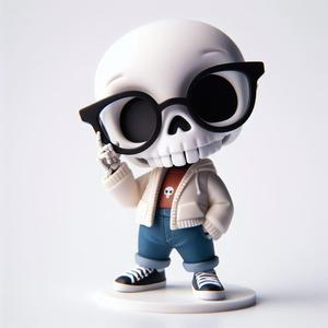 Urban Vibes / cute Urban Skeleton 06 / art toy / magic makes